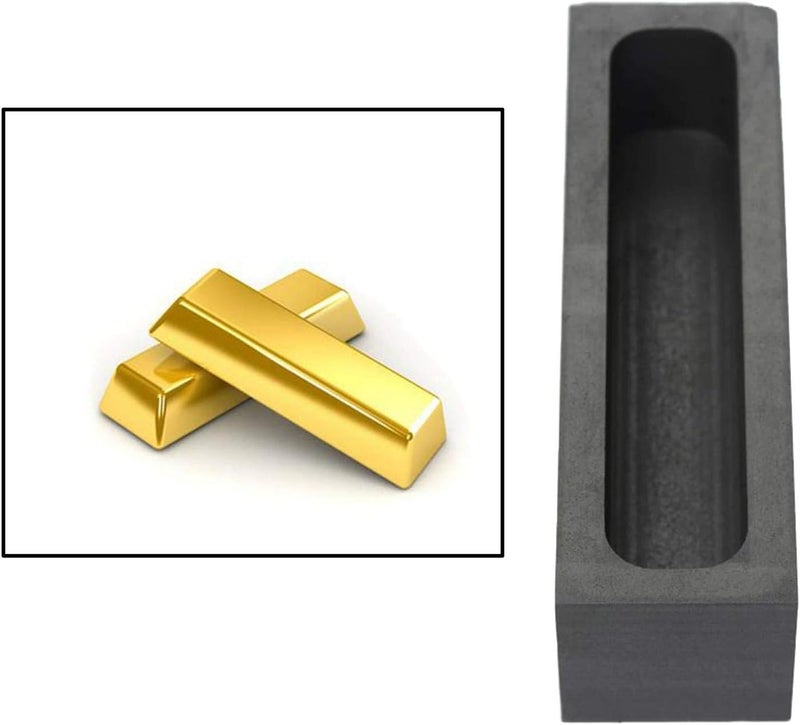 klarakoGraphite Ingot Mold Metal Casting Mold, Melting Crucible Furnace for Gold Silver Aluminum Copper Brass Zinc Alloy Metals (100x30x30mm) - Image 3