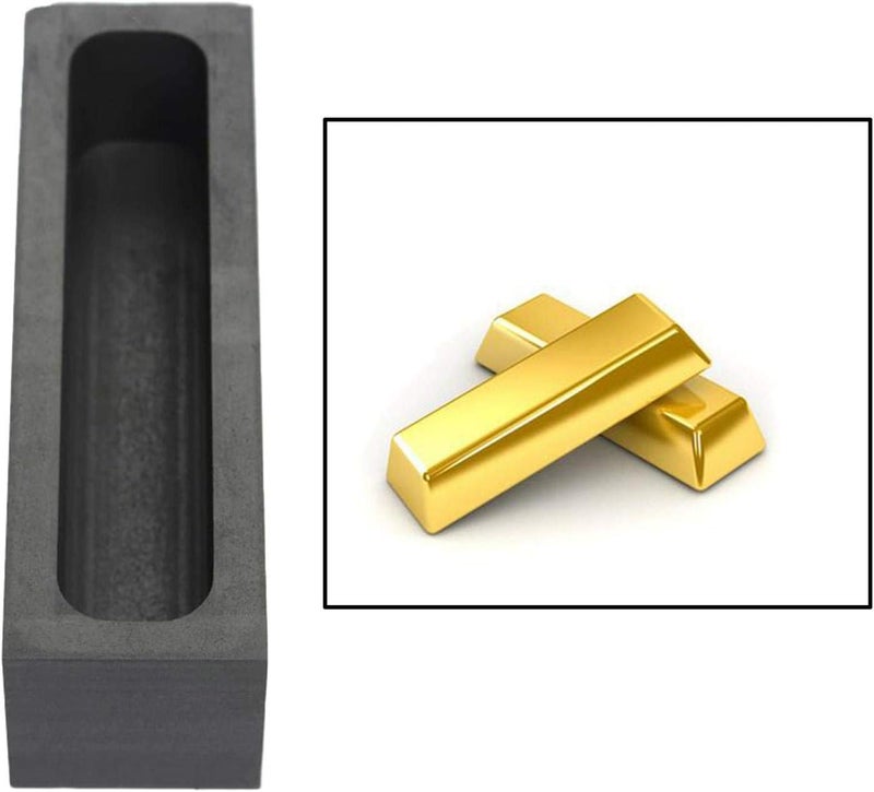 klarakoGraphite Ingot Mold Metal Casting Mold, Melting Crucible Furnace for Gold Silver Aluminum Copper Brass Zinc Alloy Metals (100x30x30mm) - Image 5