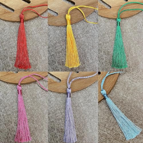 Brigand Silk Soft Craft Mini Tassels with Loops for Jewelry Making DIY Projects Bookmarks Tassels with 2 inch Cord Loop (Multicolor) (Pack of 75) - Image 4