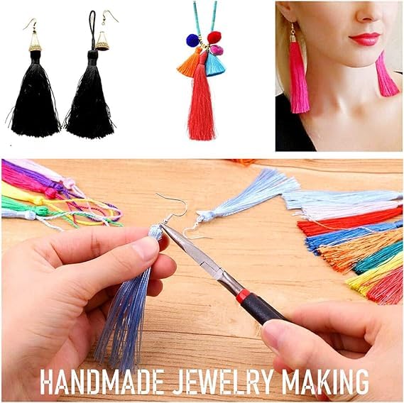 Brigand Silk Soft Craft Mini Tassels with Loops for Jewelry Making DIY Projects Bookmarks Tassels with 2 inch Cord Loop (Multicolor) (Pack of 75) - Image 3
