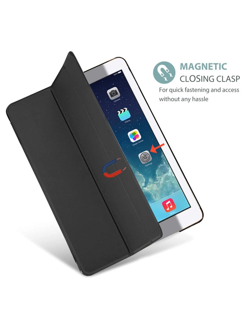 ELTRAZONE ProCase Smart Case for iPad Air 1st Edition, Ultra Slim Lightweight Stand Protective Case Shell with Translucent Frosted Back Cover for Apple iPad Air 2013 Model (A1474 A1475 A1476) -Black - Image 4