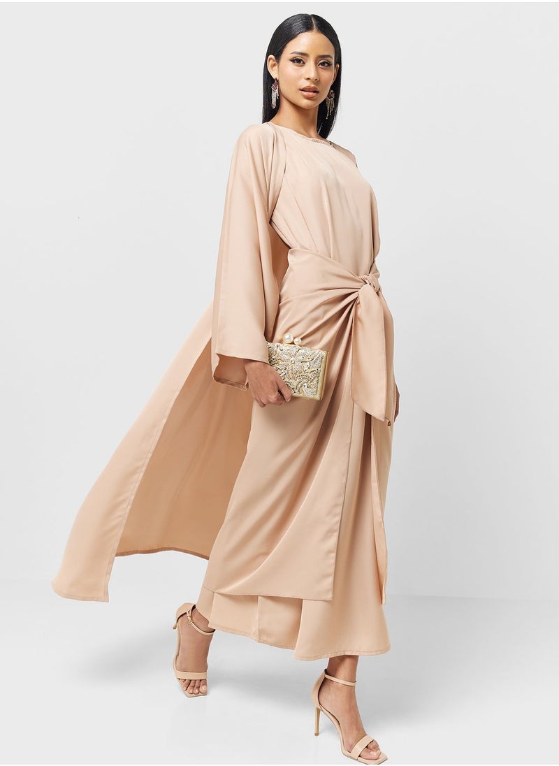 Khizana - Open Front Abaya With Sheila - Image 1