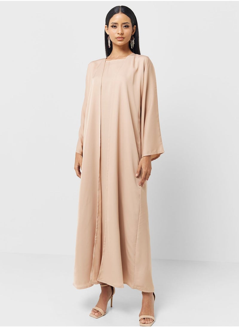 Khizana - Open Front Abaya With Sheila - Image 1