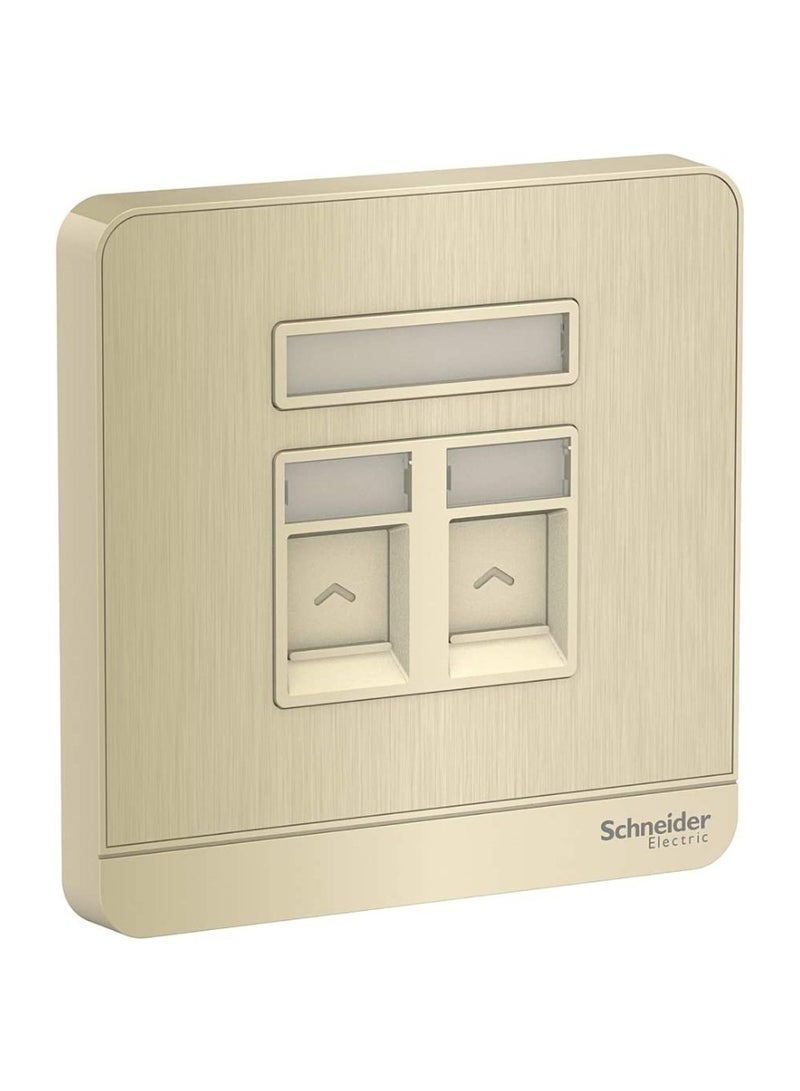 Schneider Electric Schneider Electric AvatarOn 1 Gang 2 Keystone Wallplate Jack RJ-45