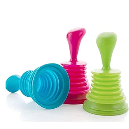 VENJA (LABEL) VENJA (LABEL) Kitchen Drain Sink Plunger Unblocker | Cleaner Dredge Suction | Wash Basin Unblocker Rubber Plunger | Dredging Pipe-Cleaner for Home, Kitchen (Multicolor)  - Image 4