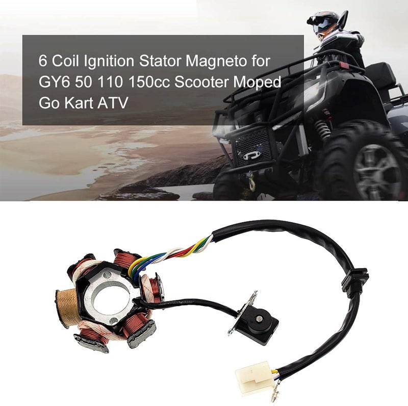 RUIDELI ATV Ignition Stator Magneto 5 Wire AC 6 Pole Coil for GY6 125cc 150cc Scooter Moped - Image 3