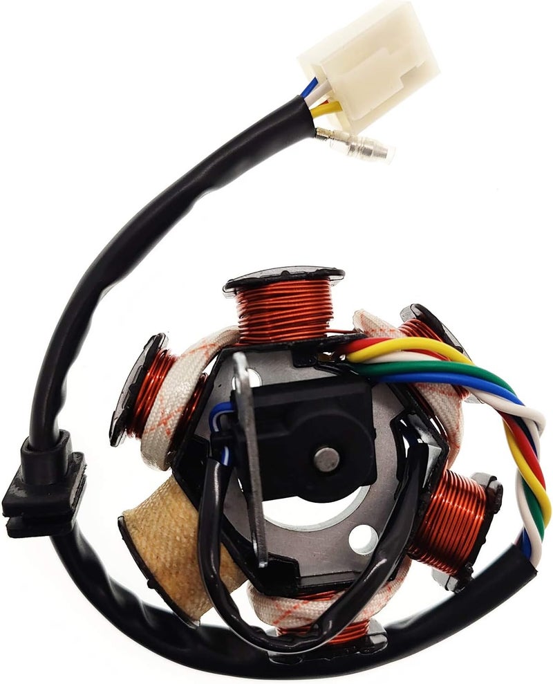 RUIDELI ATV Ignition Stator Magneto 5 Wire AC 6 Pole Coil for GY6 125cc 150cc Scooter Moped - Image 1