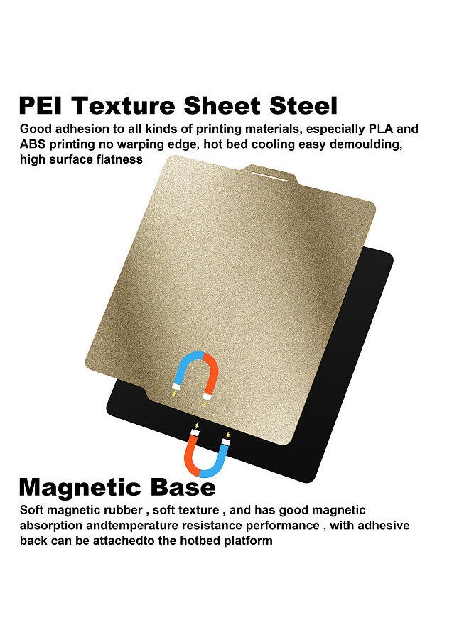 Two Trees - PEI Printing Plate Kit Compatible with Bambu Lab X1/P1P 3D Printer Accessory Ultra-high Adhesion Strong Magnetic Build Platform 268*258mm Suitable for PLA ABS ASA PETG TPU PC PA Filament - Image 1
