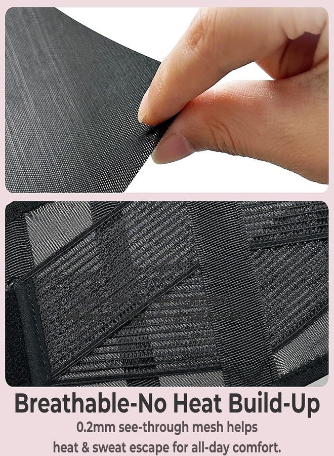 cybryeh حزام دعم ظهر ناعم ومسامي لأسفل الظهر - دعم قطني مريح لتخفيف آلام الانزلاق الغضروفي وعرق النسا والجنف - حزام دعم ظهر قابل للتعديل مع حزام مطاطي للرجال والنساء أثناء التمارين الرياضية - Image 2
