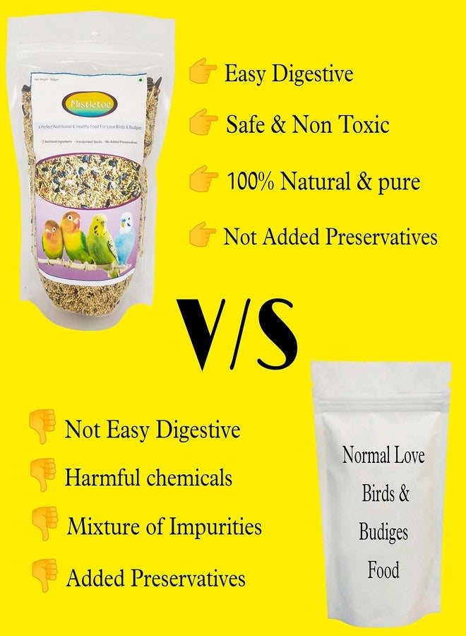 Mistletoe Bird Food for Love Bird & Budgies Natural Mix Seeds (450gm) - Image 4