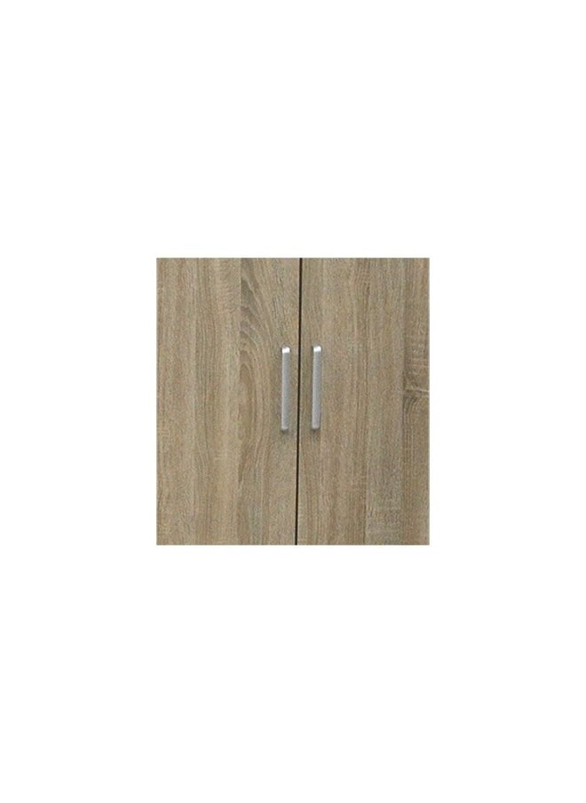 DANUBE HOME Supreme 2-Door Wardrobe With Mirror For Hanging Clothes Extra Sturdy Rack Storage Organiser Modern Design Space Saving Cabinets For Bedroom - French Sonoma Oak  - Image 2