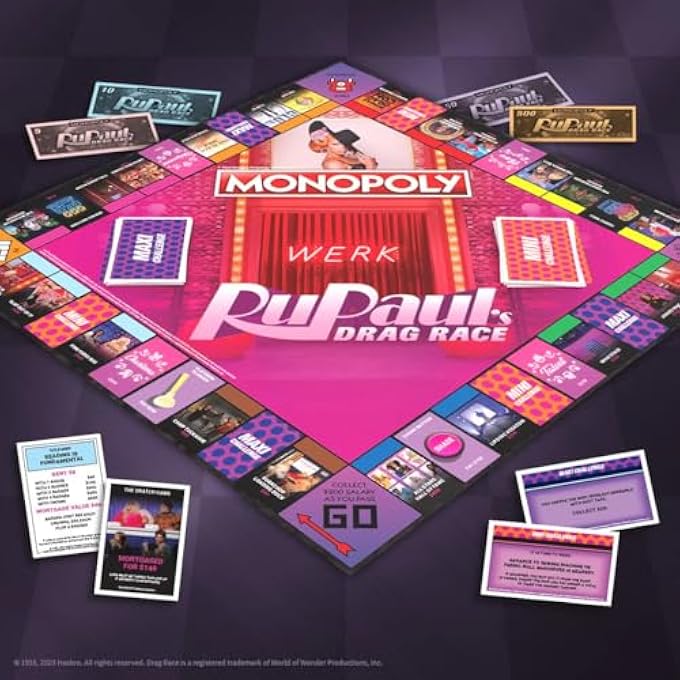 Winning Moves RuPauls Drag Race Monopoly Board Game Family Game Perfect for 26 Players and Makes a Great Gift for Fans Aged 14 - Image 5