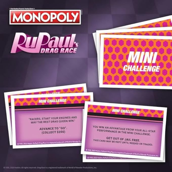 Winning Moves RuPauls Drag Race Monopoly Board Game Family Game Perfect for 26 Players and Makes a Great Gift for Fans Aged 14 - Image 4