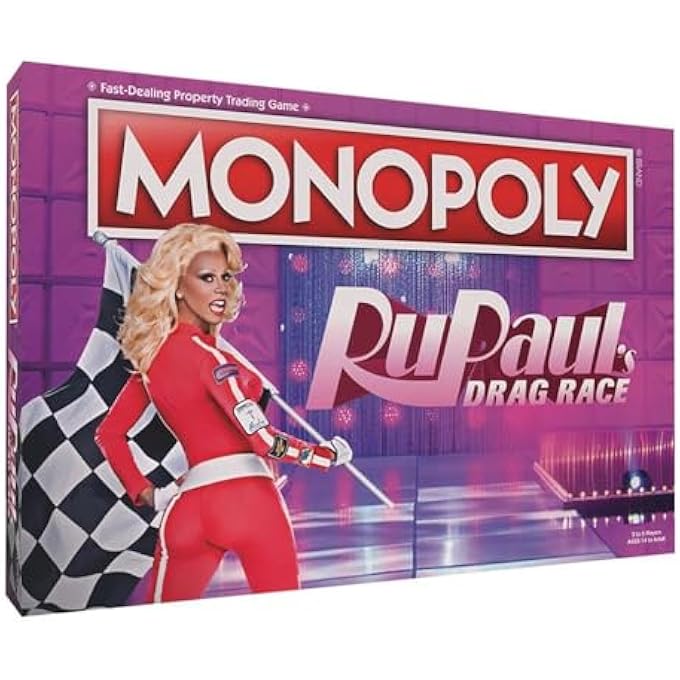 Winning Moves RuPauls Drag Race Monopoly Board Game Family Game Perfect for 26 Players and Makes a Great Gift for Fans Aged 14 - Image 1