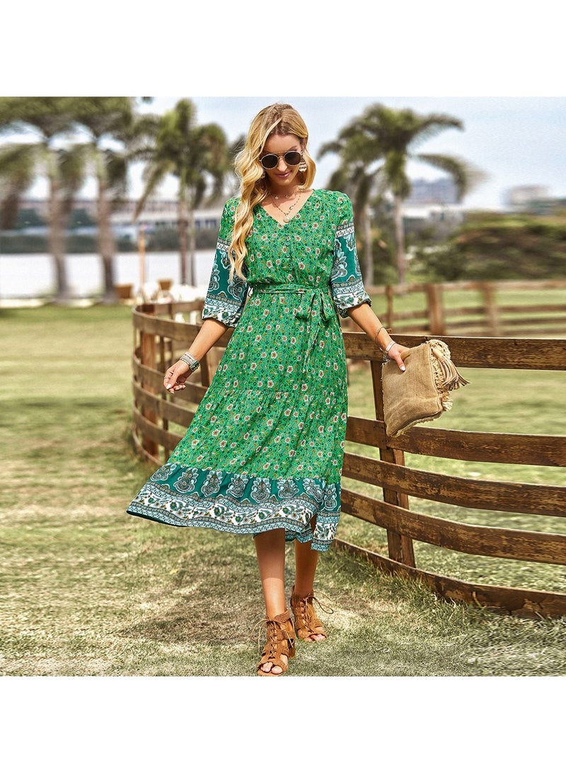 KUYING New Summer Floral Dress For Women  - Image 1