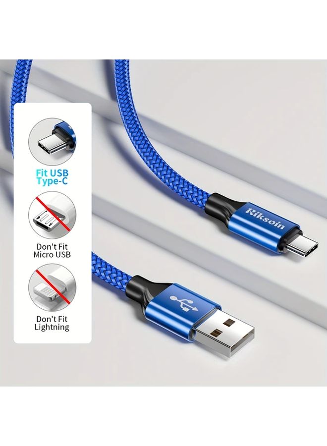 5 Pack USB C Fast Charging Cable Nylon Braided 6ft Compatible iPhone 16 15 Pro Max - Image 3