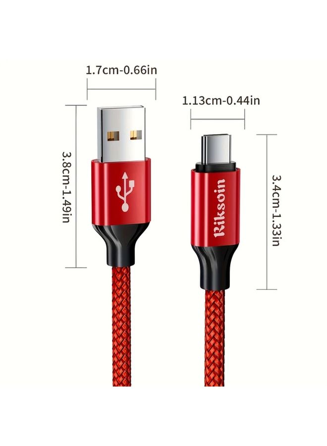 5 Pack USB C Fast Charging Cable Nylon Braided 6ft Compatible iPhone 16 15 Pro Max - Image 2