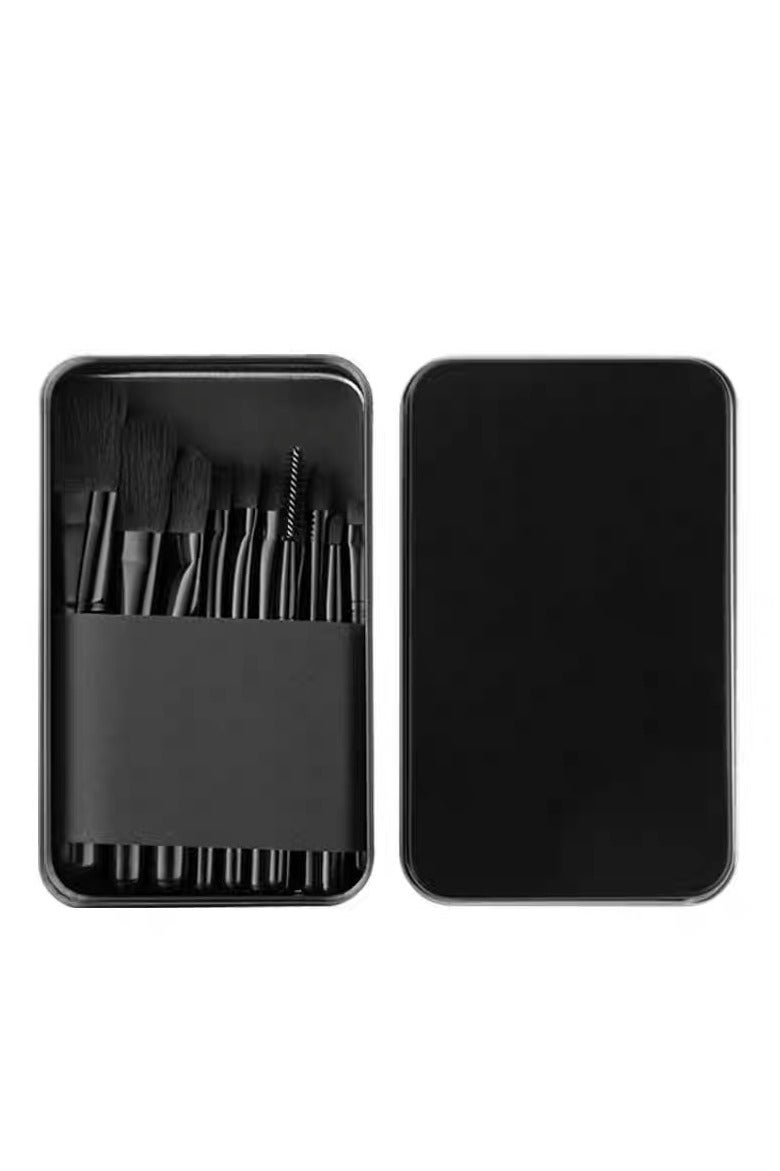 Generic 12-Piece Makeup Brush Set Black  - Image 1