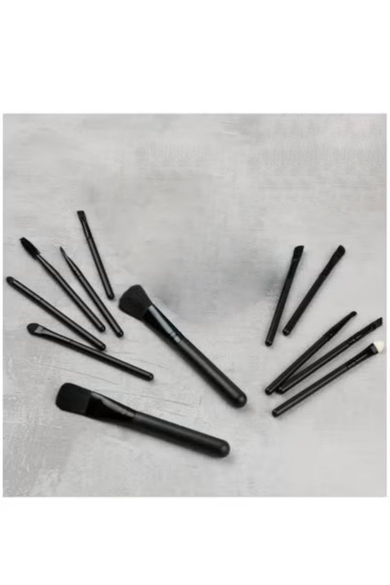 Generic 12-Piece Makeup Brush Set Black  - Image 4