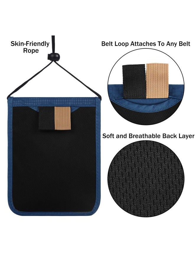 Keafols Travel Pouch Neck Wallet Family Passport Holder Organizer Case with RFID Blocking - Image 5