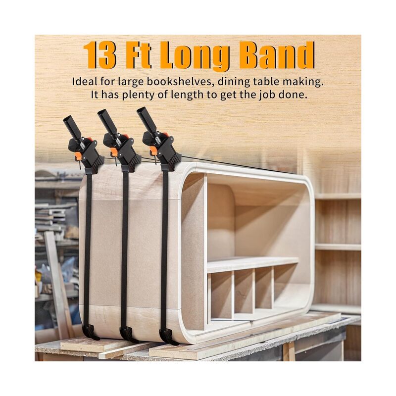 3 قطع من مشابك الأحزمة لأعمال النجارة، مشابك سريعة الفك بأربعة مخالب زاوية، مشابك أحزمة سميكة ومتينة، أداة تثبيت إطارات الصور قابلة للتعديل - Image 5