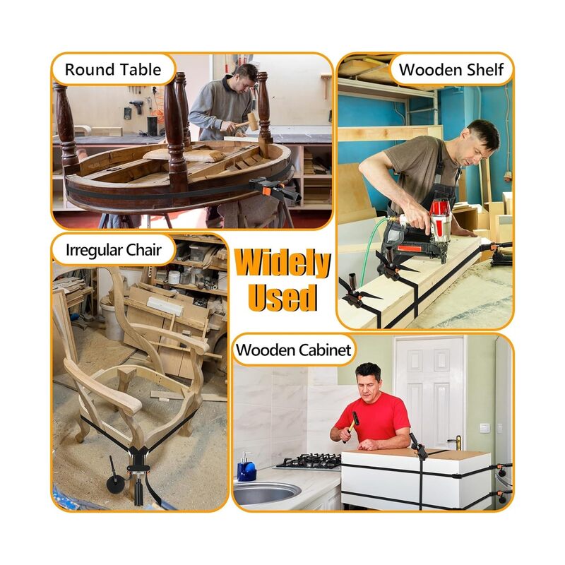 3 قطع من مشابك الأحزمة لأعمال النجارة، مشابك سريعة الفك بأربعة مخالب زاوية، مشابك أحزمة سميكة ومتينة، أداة تثبيت إطارات الصور قابلة للتعديل - Image 4