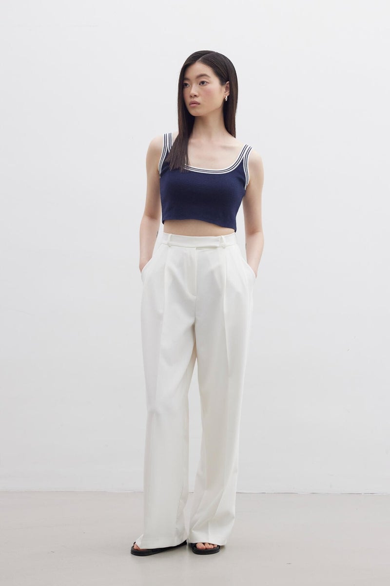 Manuka Strappy Fine Knit Blouse Navy Blue  - Image 5