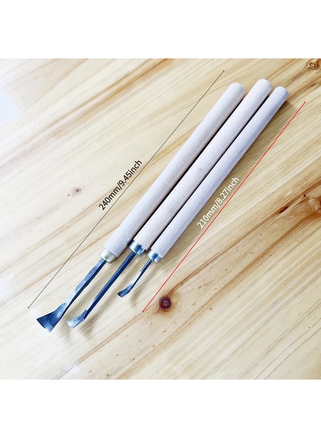 Handcrafted Steel Wood Carving Chisel Durable Foldable 15mm Cutting Edge Woodworking Tool - Image 2