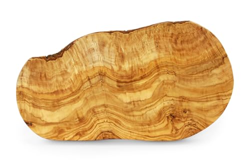 Thirteen Chefs Olive Wood Cutting Board – Large 16 x 8 Inch for Charcuterie, Cheese -Wooden Serving Tray with Rustic Edge - Image 1