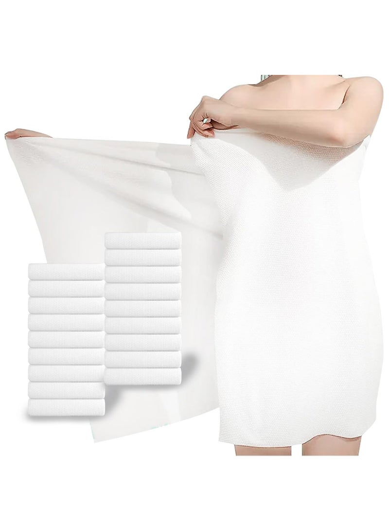 AUTOYSUR Disposable Compressed Bath Towel Tablets, 56'' x 28'' Pure Cotton Portable Disposable Hypoallergenic,Suitable for Camping, Travel, Sports, Hotel Bathroom,Beauty Salon,etc. (18 Pack) - Image 1