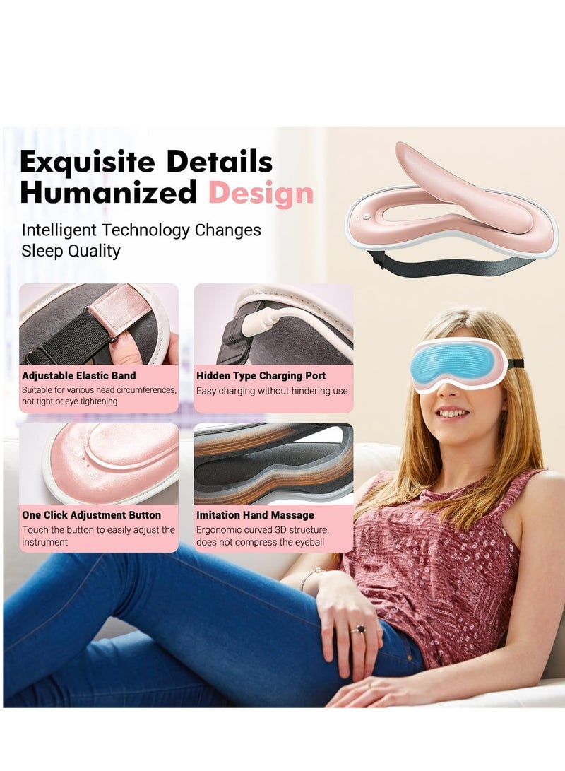 General Heated Eye Mask with Cooling and Vibration - Washable Heating Pad for Dry Eye, Migraines and Better Sleep, Vision Window Design, USB Rechargeable Eye Massager  - Image 4