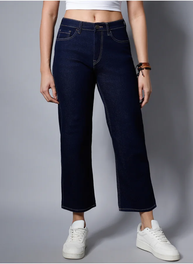 هاي ستار High Rise Mid Wash Regular Fit Jeans