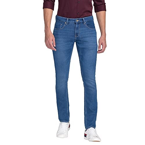 Spykar Men's Skinny Fit Low-Rise Casual Jeans Light Blue - Image 1