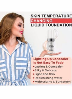 TLM TLM Colour Changing Foundation for Different Skin Tone, Foundation Makeup Base Nude Face Liquid Full Coverage Concealer, TLM Concealer Cover Cream  - Image 5