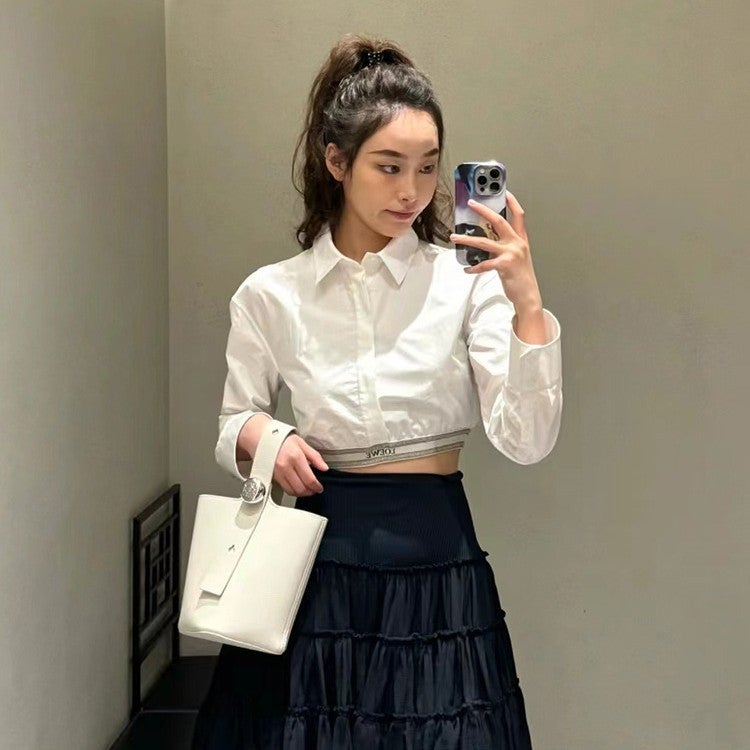 Style Bag Women'S Pebble Bucket Bucket Bag Imported Genuine Leather Shoulder Crossbody Portable Large Capacity - Image 4