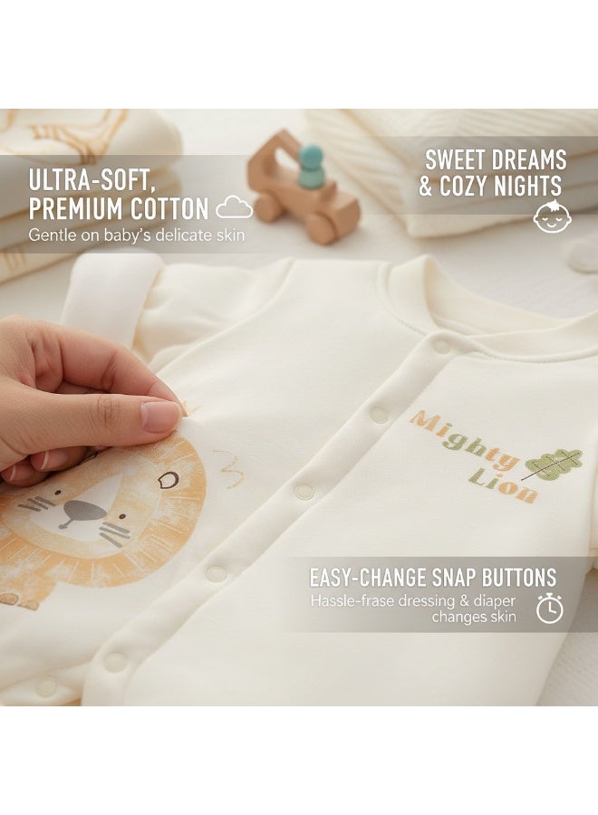 شي آند ليتل جمبسوت رضيع مبطن، أكمام طويلة دافئ وسميك مع حشوة 120 جرام، تصميم مضلع عريض مقاوم للرياح، فتحة سفلية بسحّاب، ناعم وقابل للتنفس ودافئ، مناسب للرضع من 0 إلى 7 أشهر لمختلف المناسبات - Image 2