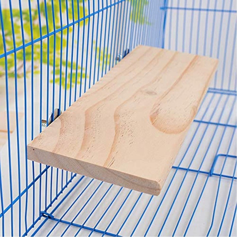 Litewoo Parrot Bird Wood Perch Platform Large Stand Shelf for Birds Budgie Parakeet Cockatiel Conure Cockatoo Macaw African Grey 1PC - Image 2