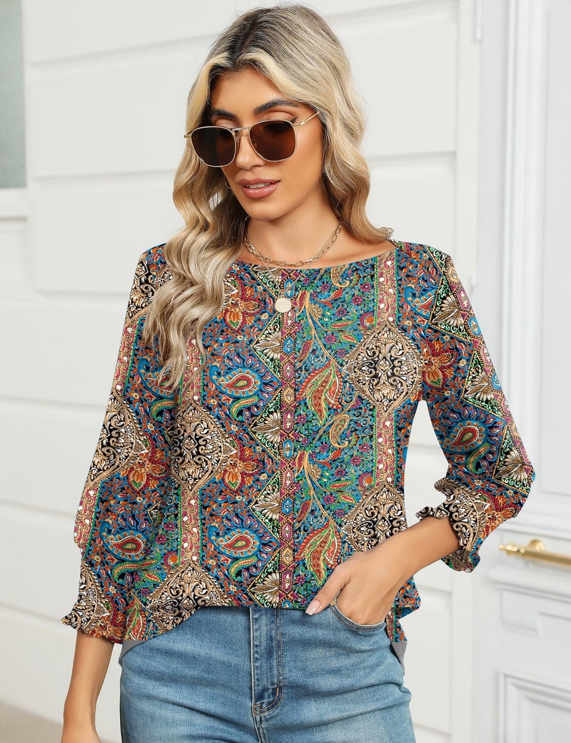 IECCP Women Summer Tops 2026 Spring Tops Trendy Ladies Top Western Outfit Spring Blouses for Women 2026 - Image 3