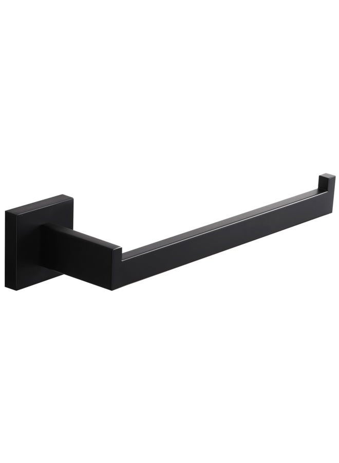 LANC Bathroom Hand Towel Holder Matte Black Hand Towel Bar Square Towel Ring for Kitchen Towel Holder Cabinet Toilet Door Wall Mount Stainless Steel Modern Towel Racks Hanger, A8806MB - Image 1