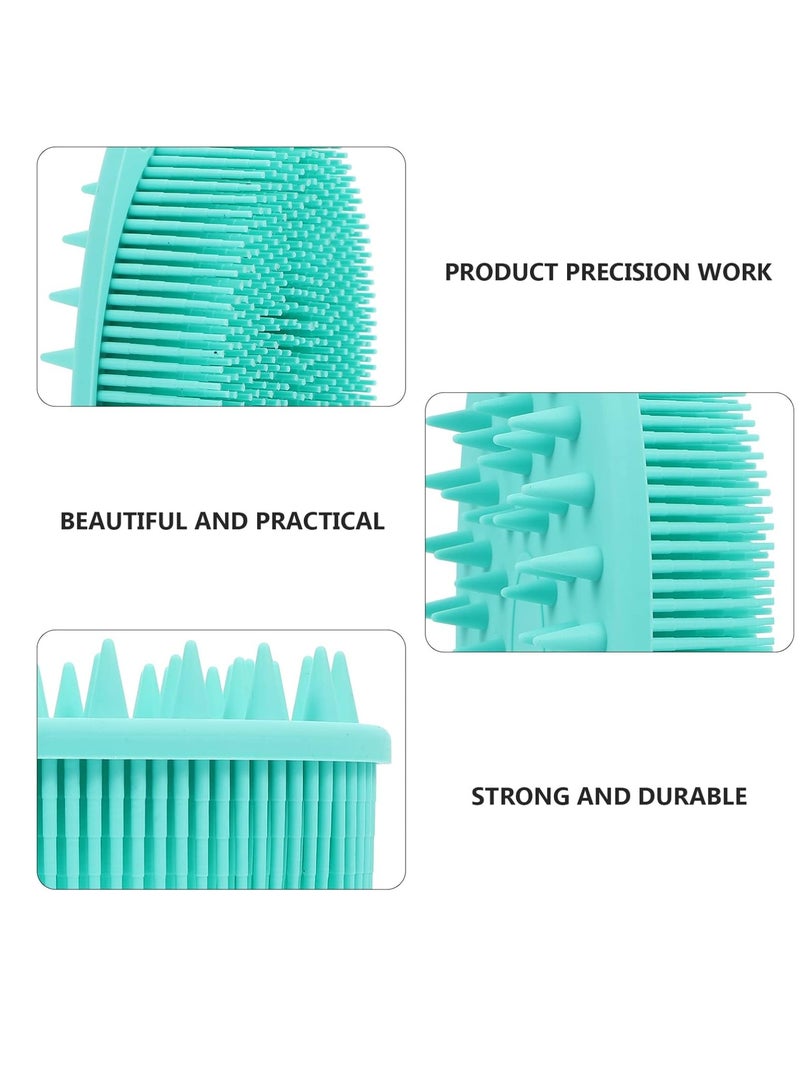 فلوشرينيك 2 قطعة سيليكون الجسم المكرر ، فرشاة تقشير ، 2 في 1 حمام وشامبو فرشاة ، تدليك فروة الرأس ، الرغوة جيدا ، طويلة الأمد ، سهلة التنظيف ، وأكثر نظافة من Loofah التقليدية - Image 4