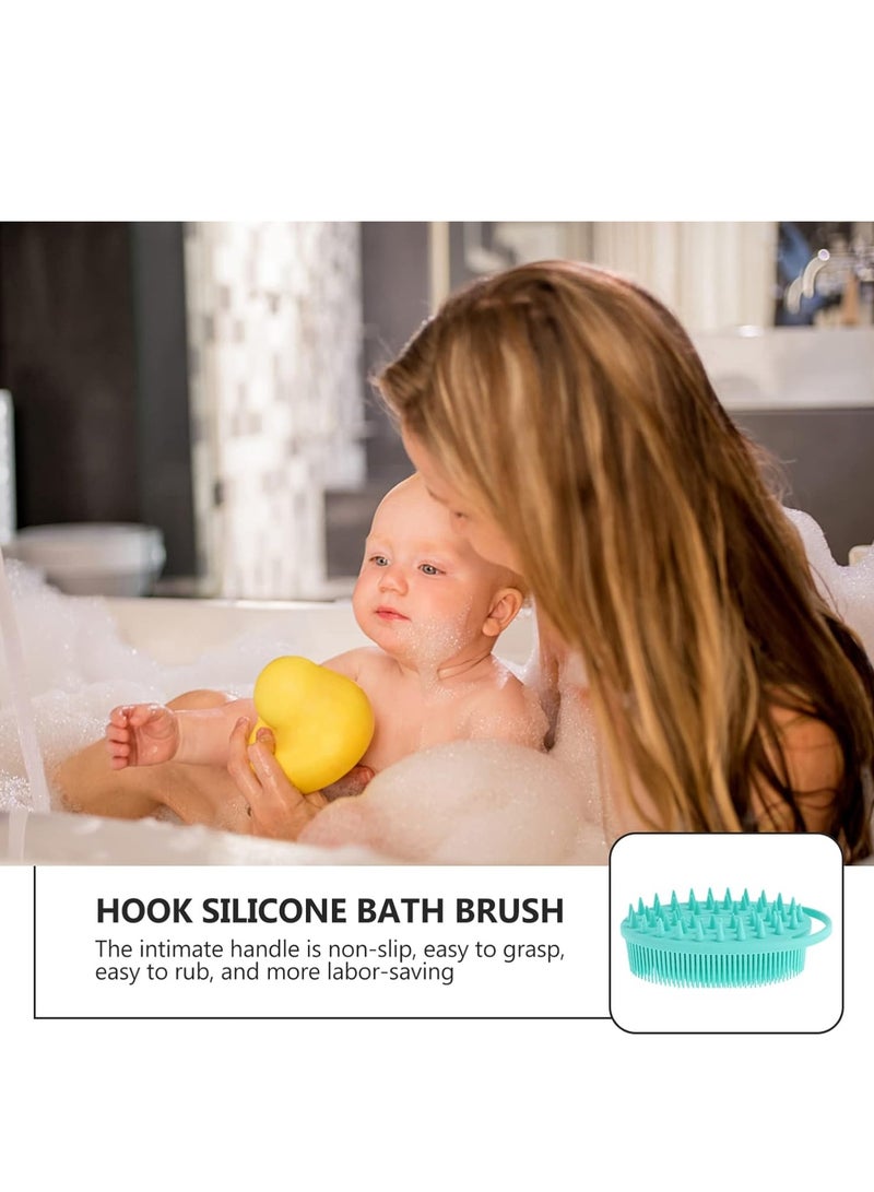 فلوشرينيك 2 قطعة سيليكون الجسم المكرر ، فرشاة تقشير ، 2 في 1 حمام وشامبو فرشاة ، تدليك فروة الرأس ، الرغوة جيدا ، طويلة الأمد ، سهلة التنظيف ، وأكثر نظافة من Loofah التقليدية - Image 5