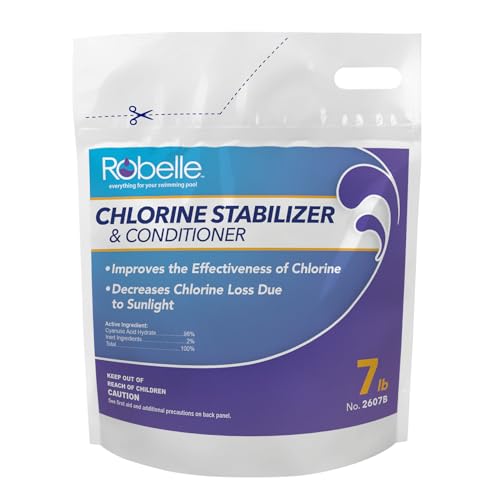 Robelle 7-Pounds Premium Chlorine Stabilizer and Conditioner, Concentrated Cyanuric Acid for Pools, Pool Stabilizer, Helps Chlorine Last Longer - Image 1