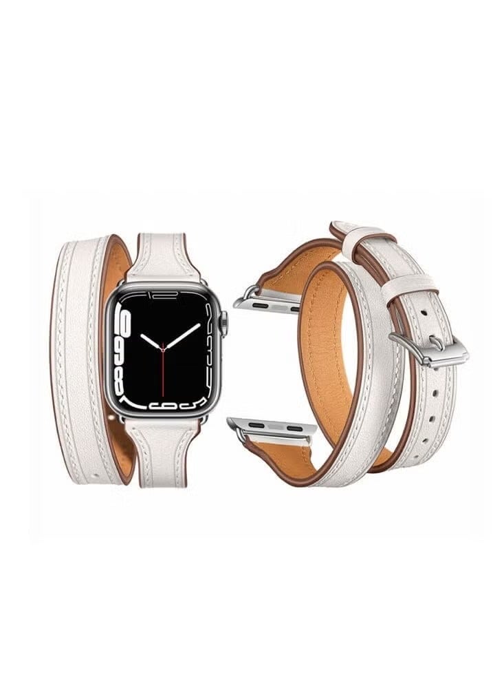 vesus Leather Replacement Band For Apple Watch 41/40/38mm Series 7/6/5/4/SE