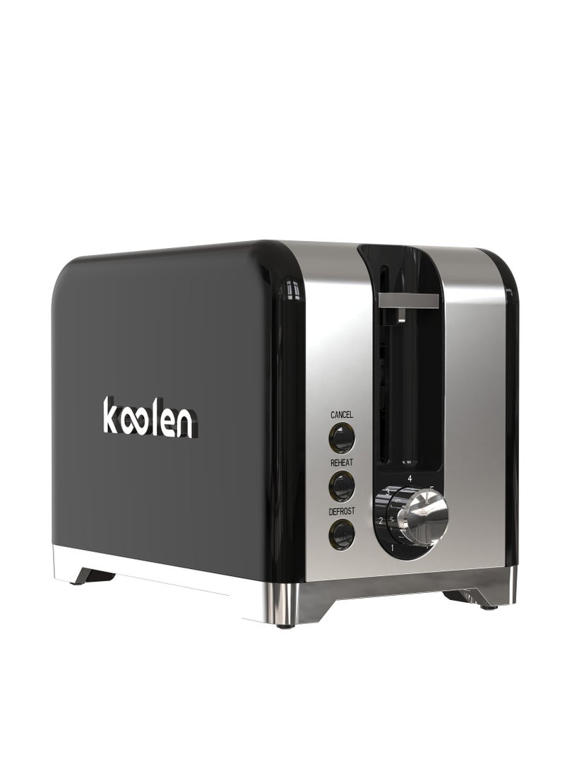Double Stainless Steel Toaster, 2 Slices 930 W 800104016 Black