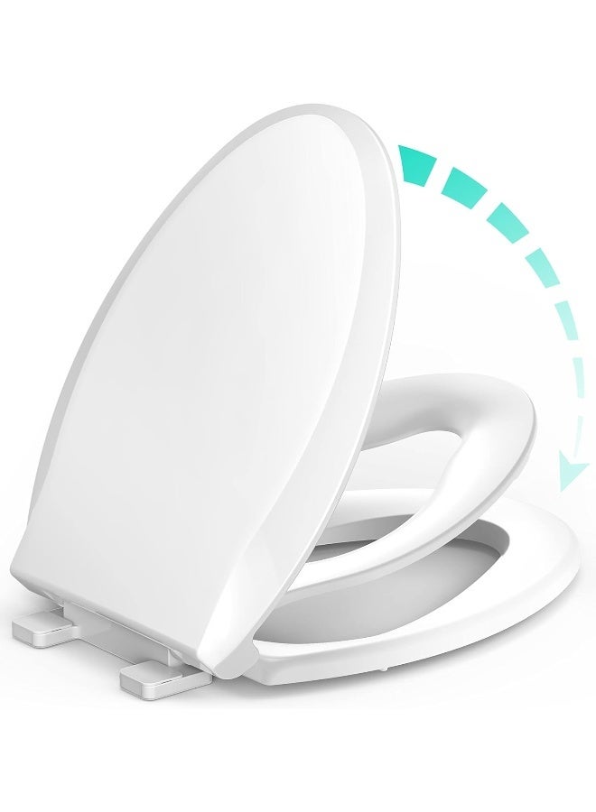 Uming Elongated Toilet Seat with Built-in Potty Training Seat for Toddlers & Adults - Image 1