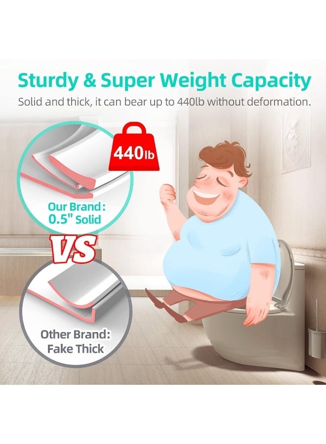 Uming Elongated Toilet Seat with Built-in Potty Training Seat for Toddlers & Adults - Image 5