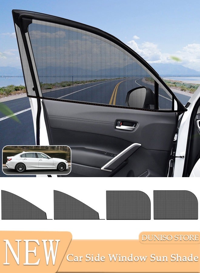 DUNISO 4PCS Car Side Window Sun Shades,Strong-Light Blocking&UV Protection Privacy Shades,Keep out mosquitoes,Universal Essential Interior Accessories for Most Cars,Car Camping and Napping Curtains  - Image 1
