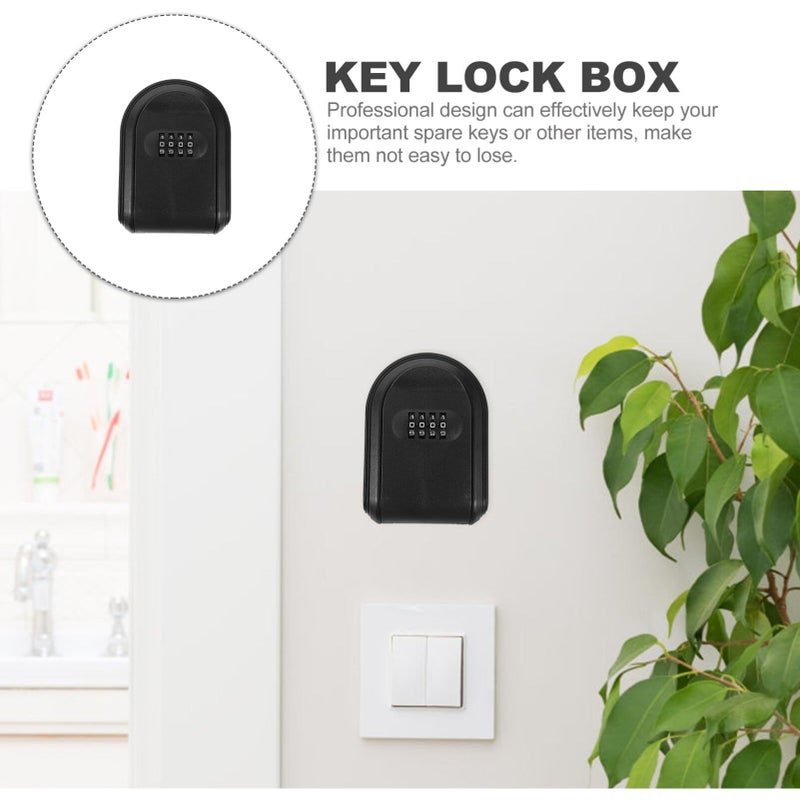 Wall Mount Outdoor Key Lock Box Combination Code Portable Key Holder - Image 3