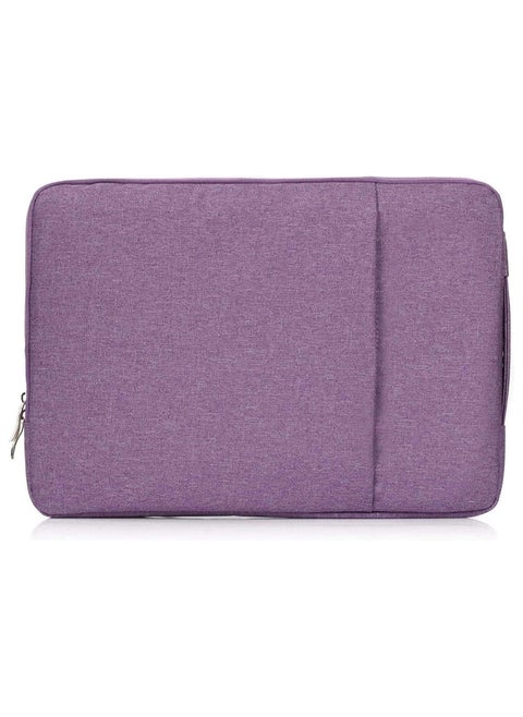 Laptop Sleeve Bag Compatible with MacBook Air 13 inch A2337 M1 A2179 A1932 2018-2022/Pro 13 M2 M1 A2338 A2251 A2289 A2159 A1989 A1706 A1708, Polyester Vertical Case with Pocket (Purple)