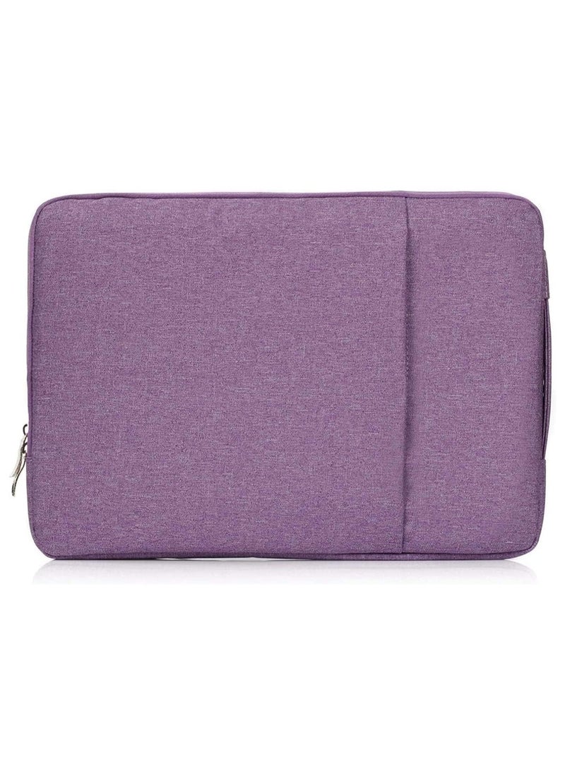 Generic Laptop Sleeve Bag Compatible with MacBook Air 13 inch A2337 M1 A2179 A1932 2018-2022/Pro 13 M2 M1 A2338 A2251 A2289 A2159 A1989 A1706 A1708, Polyester Vertical Case with Pocket (Purple)  - Image 1